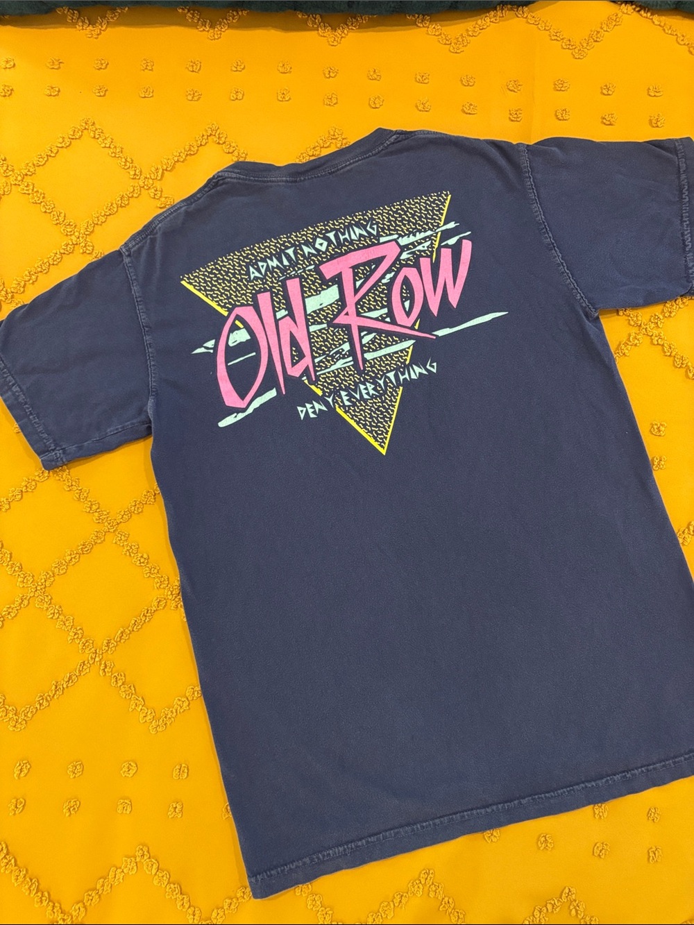 Old Row Navy Pocket Tee with Retro Logo
